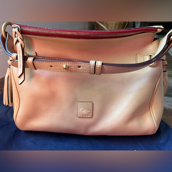 Dooney & Bourke Florentine Cream and Tan Leather Shoulder Bag - Picture 2 of 6